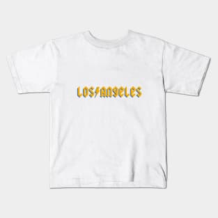 Los Angeles lightning bolt lettering Kids T-Shirt